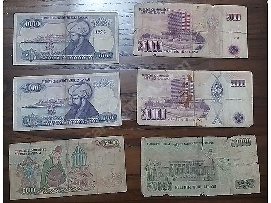eski banknotlar koleksiyonluk yerli kagit paralar sahibinden com da 879969296