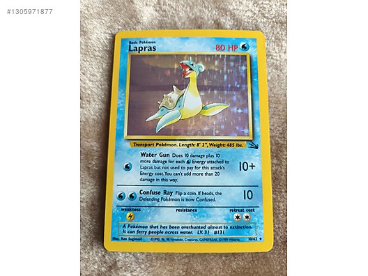 Game Cards / ORJNAL HOLO LAPRAS POKEMON KARTI on sahibinden.com -  1305971877