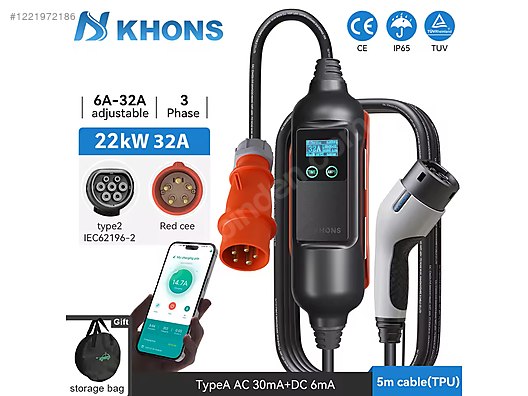 Otomobil & Arazi Aracı / Elektronik / Khons Wifi'lı 22 Kw 32 Amper
