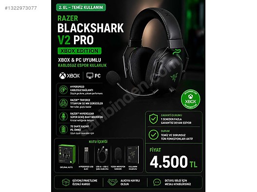 Razer blackshark v2 pro headset - Razer Oyuncu Kulaklığı - 1322973077