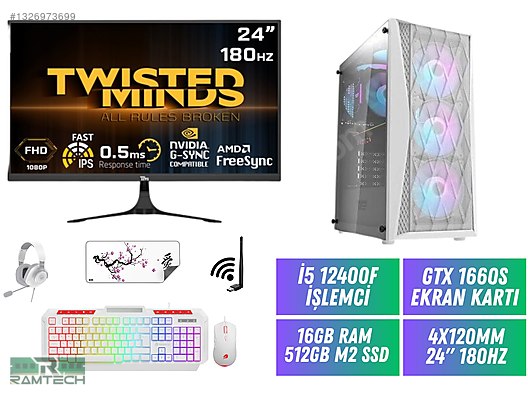 Toplama / i5 12400 F 16GB 512GB M2 GTX 1660S 24