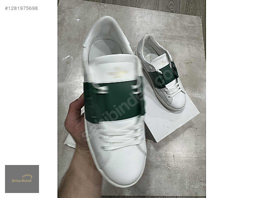 Valentino Open Yeşil Şeritli Spor Ayakkabı - Erkek Spor Ayakkabı