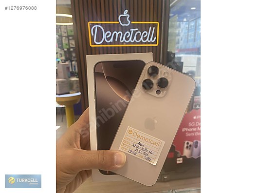 Resim Apple iPhone 16 Pro Max İkinci El TR | 512 GB | Çöl Titanyum İkinci El Demetcell iletişimden ıPhone 16 PRO MAX 512 GB