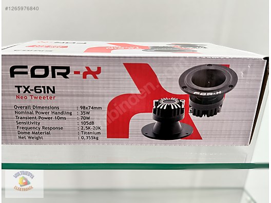Hoparlör / Tweeter / FOR-X TX61N 10cm Neo Dome Tiz TWETER HOPARLÖR