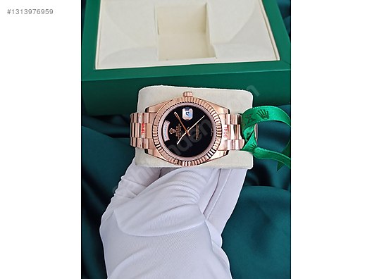 Rolex / ROLEX DAY-DATE ONYX DIAL ROSE 40mm KUTU TAM SET on