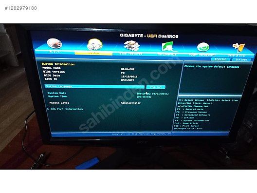 Ga-h61m-ds2 anakart +i3 işlemci +4gb ram - Anakart ve Tüm Masaüstü Bilgisayar Parçaları sahibinden.com'da