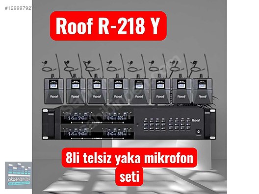 ROOF R-218 YUHF TELSİZ 8Lİ YAKA MİKROFON sahibinden.comda - 1299979271