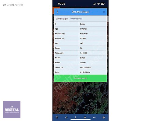 BÖLGENİN EN UYGUN VE EN KIYMETLİ BAHÇESİ 1.188m2