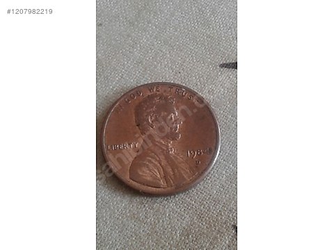 1 CENT 1984 YILI D SERİSİ LİBERTY ONE CENT LİNCOLN USA PARASI