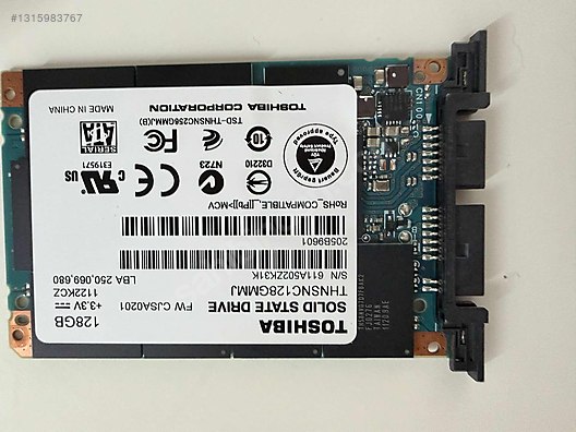 東芝 MicrosoftOffice SSD128GB TOSHİBA 128 GB 1.8 inç MİCRO SATA III SSD HARDDİSK sahibinden
