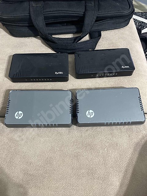 HP , zyxel marka 4 adet switch