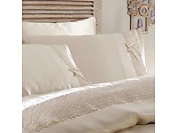 Karaca Home Tuğçe Krem Çift Kişilik Nevresim Pike Seti