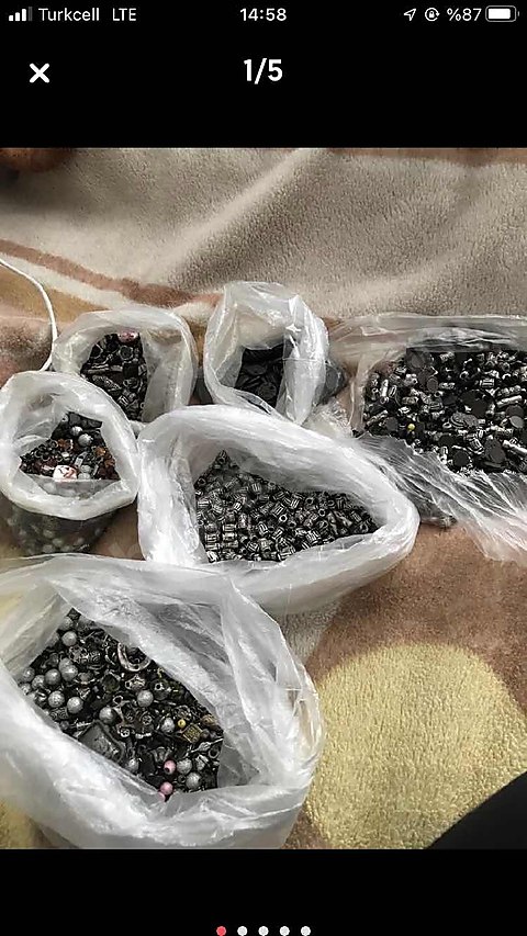 Takı malzemesi elimde var yeni hepsi