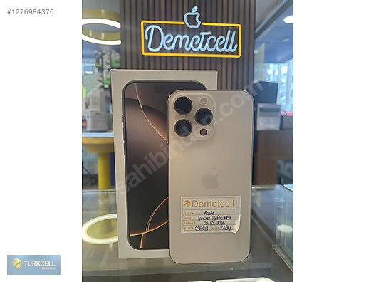 Resim Apple iPhone 16 Pro Max İkinci El TR | 256 GB | Çöl Titanyum İkinci El Demetcell iletişimden ıPhone 16 PRO MAX 256 GB