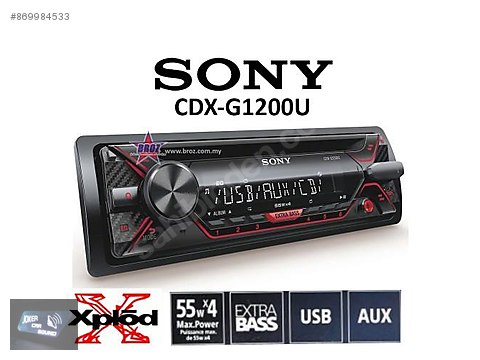 Music Player Sony Cdx G1200u Usb Cd Aux Radyo Oto Teyp Kapida Odemeli At Sahibinden Com 869984533