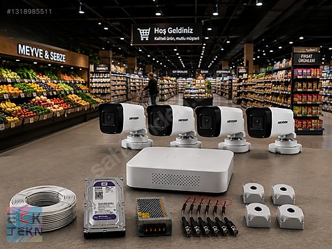 4LÜ HIKVISION DOME & BULLET KAMERA SETİ | FULL PAKET SİSTEM