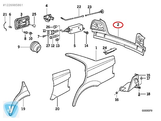 BMW E36 ARKA PANEL SEDAN OEM:41348119190 - İlan ve alışverişte ilk