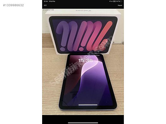 Apple / iPad mini 6 / İPAD MİNİ 6 DERİN MOR 64 GB TR KUTULU