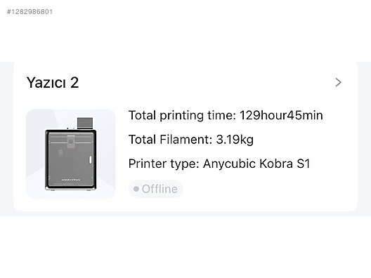 İkinci El ve Sıfır Alışveriş / Bilgisayar / Çevre Birimleri / Yazıcı, Tarayıcı & Plotter / 3D Yazıcı
