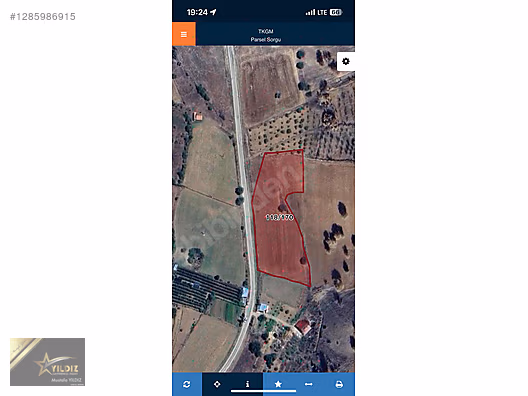 YILDIZ GAYRİMENKUL'DEN ANA YOLA CEPHE SATILIK ARSAMIZ #1285986915