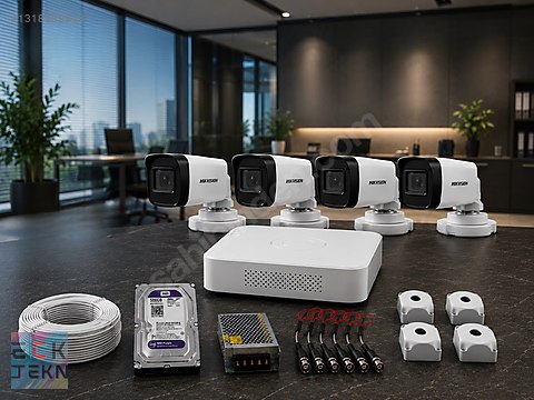 4LÜ HIKVISION FULL HD KAMERA SETİ | HIZLI KURULUM HİZMETİ