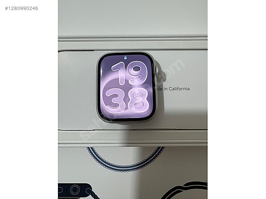 Apple Watch Series 9 - Paslanmaz Çelik Grafit Kasa 44 mm Mavi Kordon