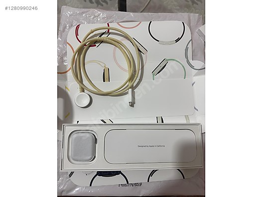 Apple Watch Series 9 - Paslanmaz Çelik Grafit Kasa 44 mm Mavi Kordon