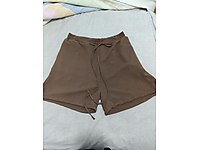 3xl kahverengi krep şort