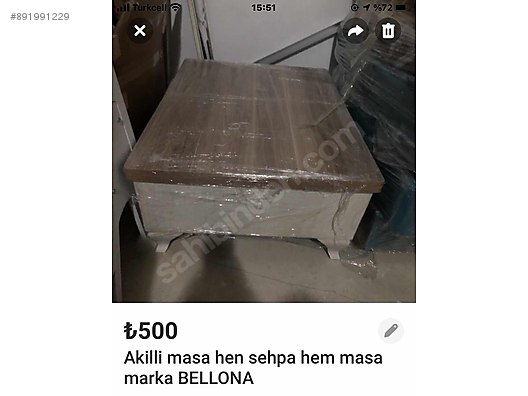 Hem Orta Sehpa Hem Yemek Masasi Bellona Fiyatlari Ve Diger Mobilyalar Sahibinden Com Da 891991229