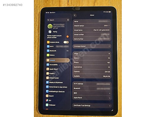 Apple iPad Air 4 256 GB Tablet - 1343992740