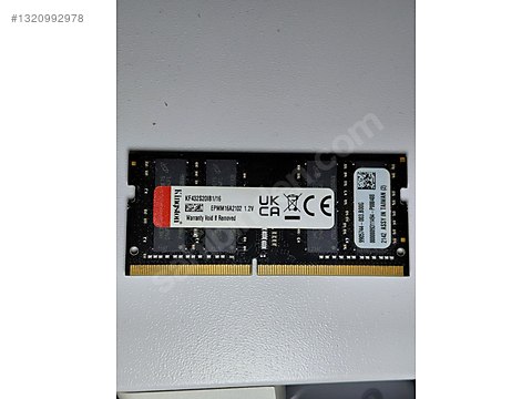 Kingston FURY Impact Black 16GB DDR4 3200MT/s SODIMM sahibinden
