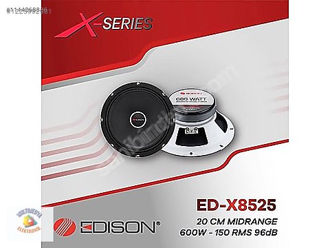 Hoparlör / Midrange / Yeni Ürün Edison ED-X8525 20 Cm Midrange