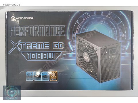 HIGH POWER PERFORMANCE XTREME GO 1000W 80+ GOLD SIFIR POWERSUPPL ...
