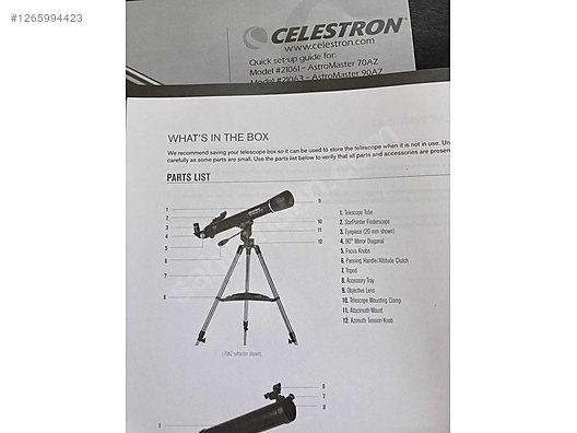 İkinci El ve Sıfır Alışveriş / Fotoğraf & Kamera / Teleskop / Mercekli (Refraktör)