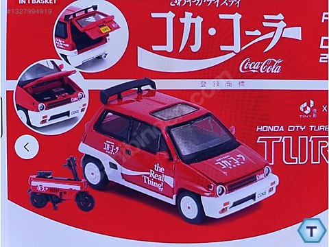 INNO64 × TINY Honda City Turbo II Coca-Cola with Motocompo on