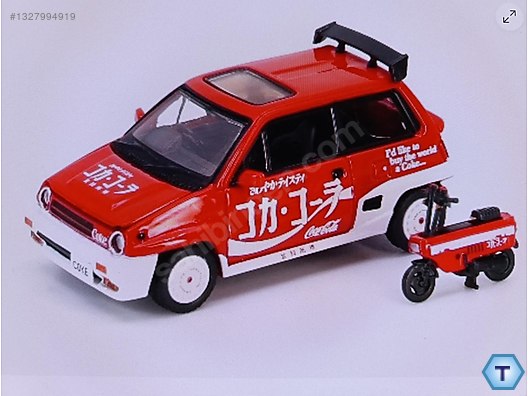 ミニイカタコ　02 INNO64 × TINY Honda City Turbo II Coca-Cola with Motocompo on