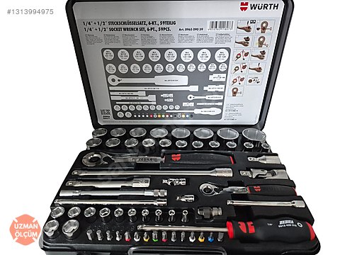 MANOMAセット Lokma & Cırcır / YÜKSEK KALİTELİ WÜRTH ZEBRA 59 PARÇA 1/4 + 1/2