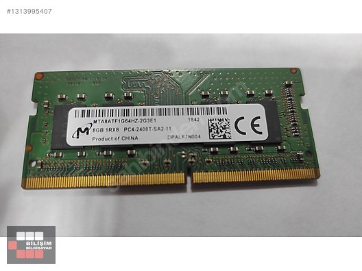 Micron 8GB DDR4 2400MHz Laptop RAM (PC4-2400T) - Sorunsuz