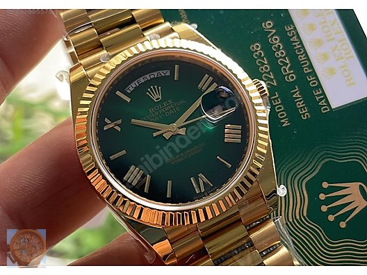 Rolex Rolex Day-Date Green Romen Gold 228238 Süper ETA ARF
