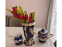 35 Yıllık Royal Vazo Ve 2'li Şekerlik Çay Takımı