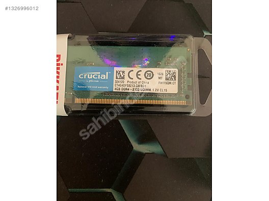 CRUCİAL DDR4 2133 MHZ 4 GB RAM sahibinden.comda - 1326996012