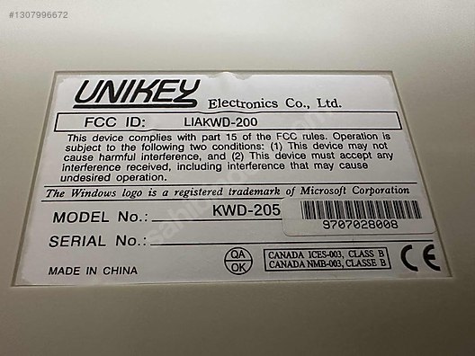 Vintage Unikey Electronics F Klavye KWD-205 sahibinden.comda - 1307996672