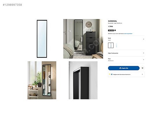 IKEA NISSEDAL Boy Aynası - 40x150 cm - Tertemiz - 1 Mart Teslim