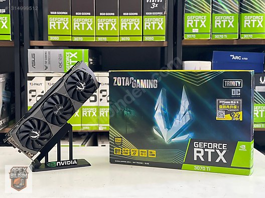 中古良品 ZOTAC GAMING GEFORCE RTX 3070 Ti 1箱 Zotac Gaming GeForce RTX 3070 Ti Trinity OC 8GB 256 BİT sahibinden