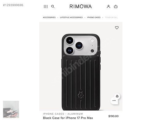Rimowa iPhone 17 Pro Max Case İthal Ürün on sahibinden.com